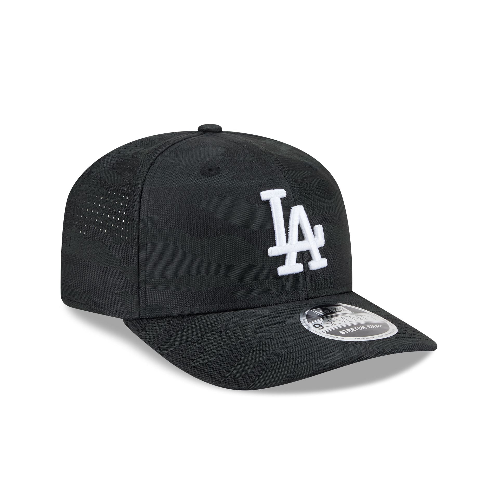 Los Angeles Dodgers Black Camo Performance 9SEVENTY Stretch-Snap Hat