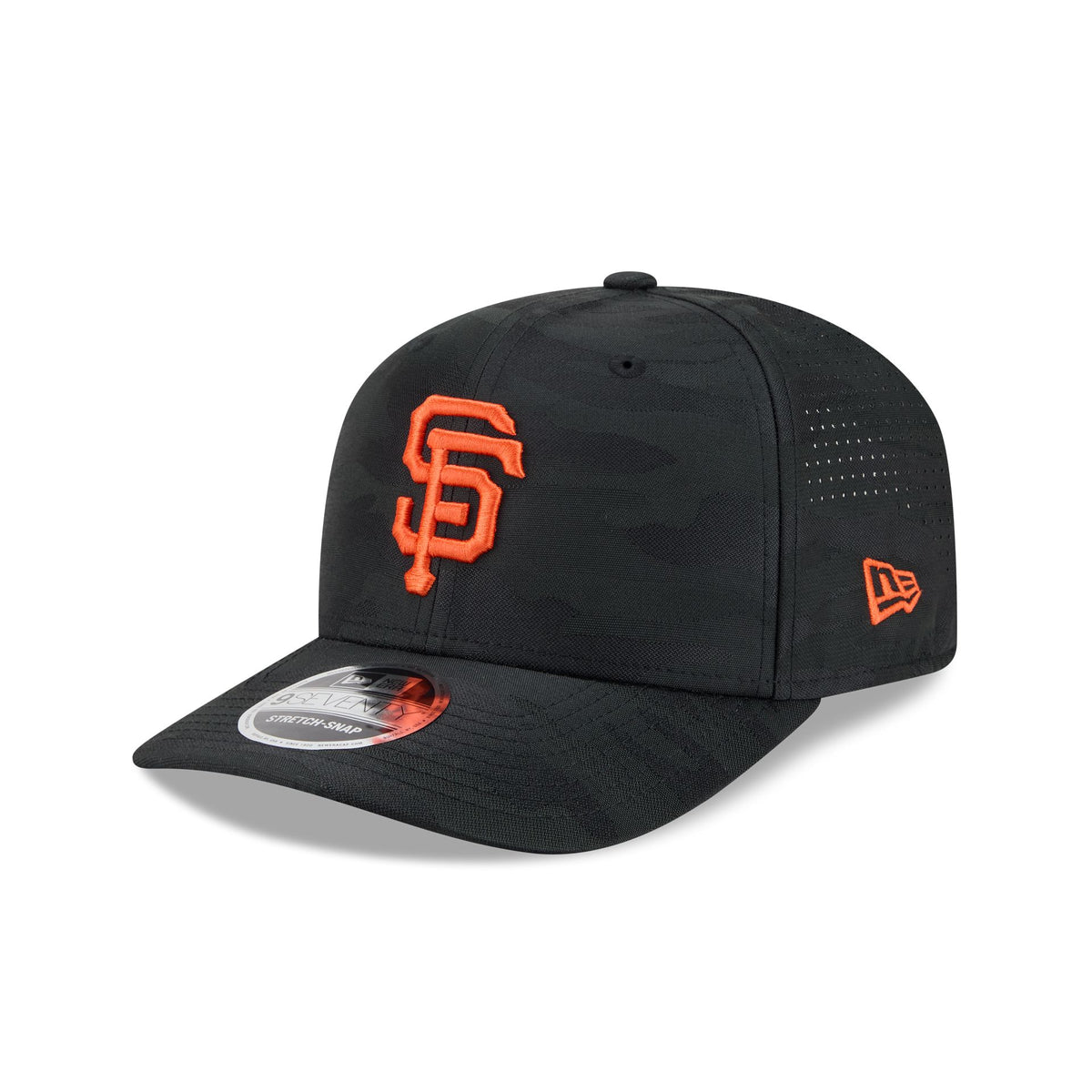 San Francisco Giants Black Camo Performance 9SEVENTY Stretch-Snap Hat