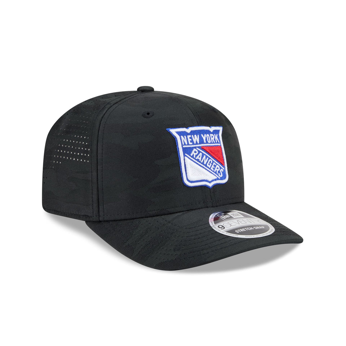 New York Rangers Black Camo Performance 9SEVENTY Stretch-Snap Hat