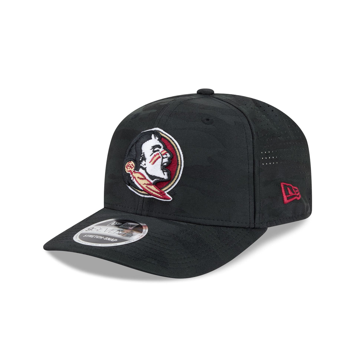 Florida State Seminoles Black Camo Performance 9SEVENTY Stretch-Snap Hat