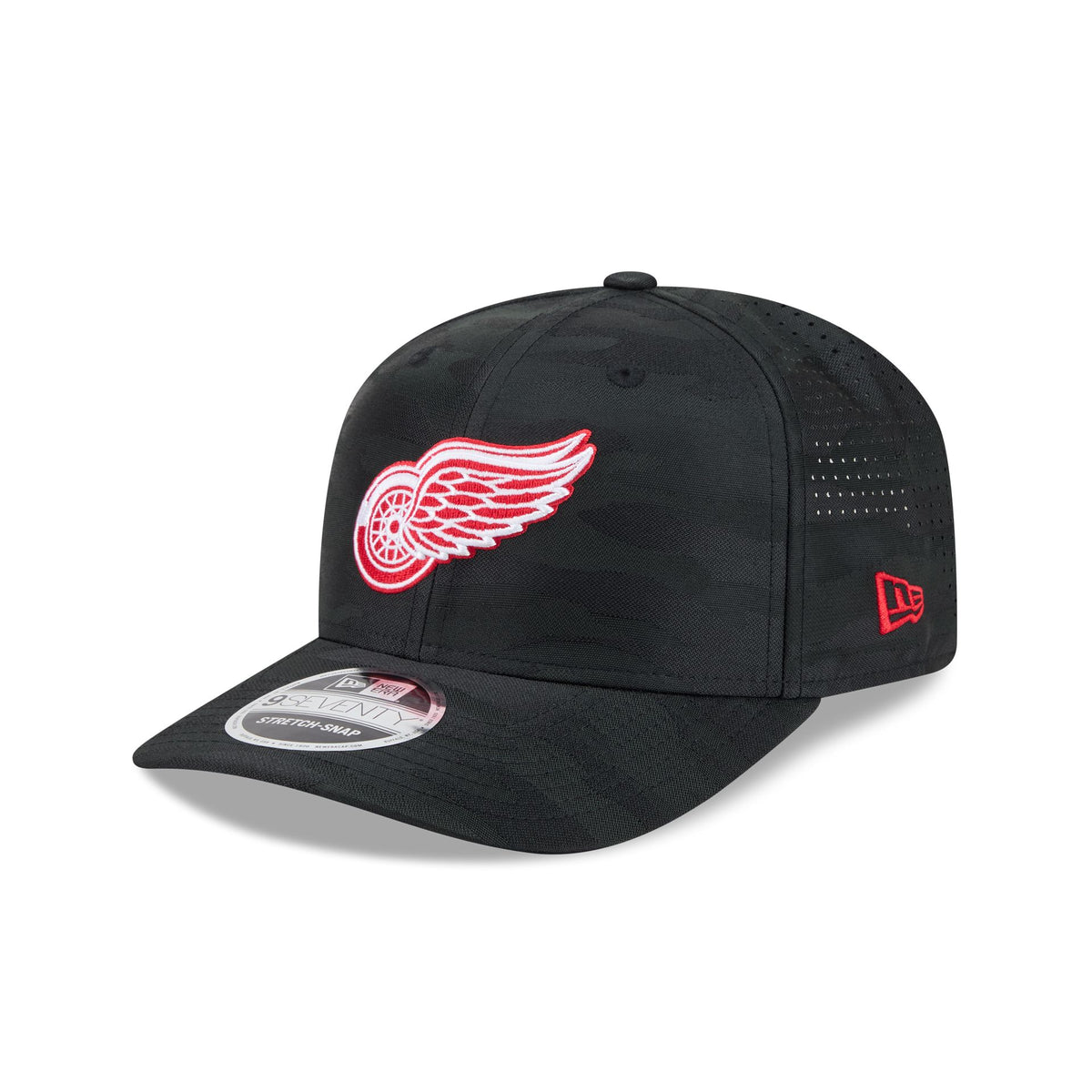 Detroit Red Wings Black Camo Performance 9SEVENTY Stretch-Snap Hat