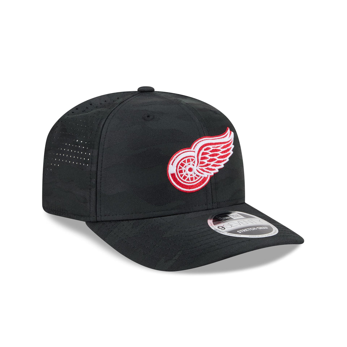 Detroit Red Wings Black Camo Performance 9SEVENTY Stretch-Snap Hat