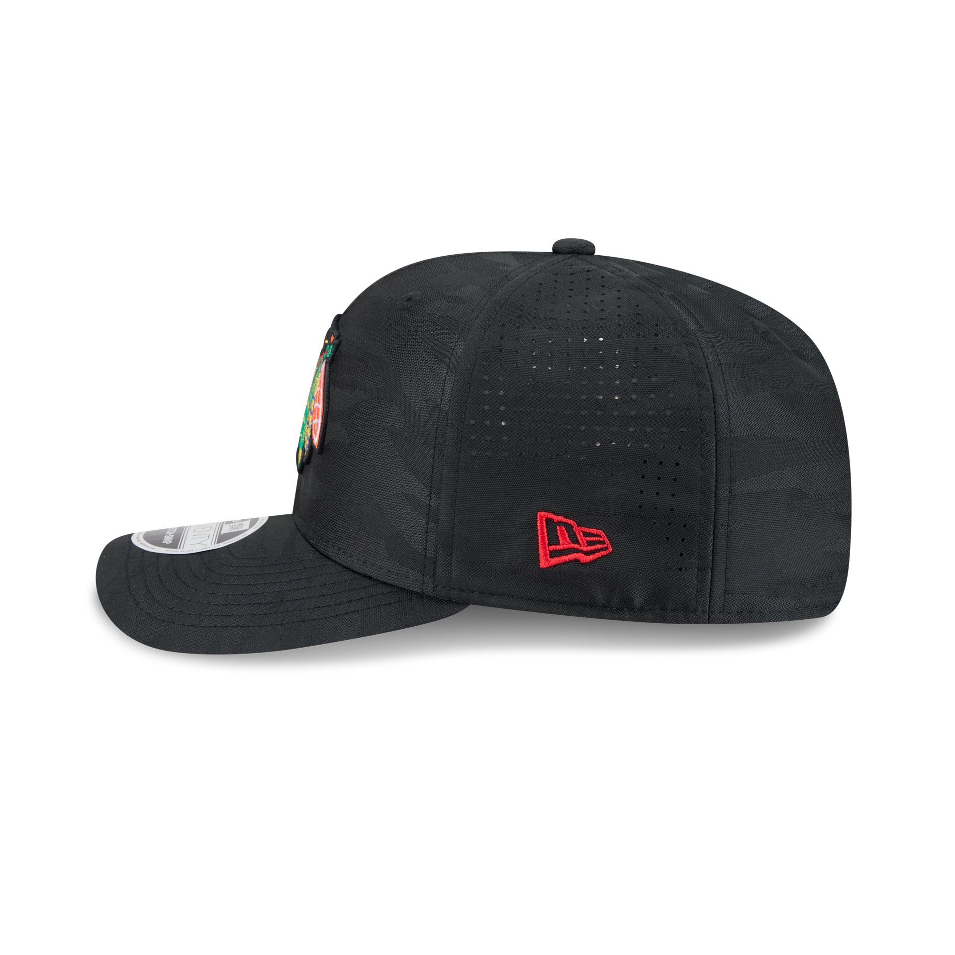 Chicago Blackhawks Black Camo Performance 9SEVENTY Stretch-Snap Hat
