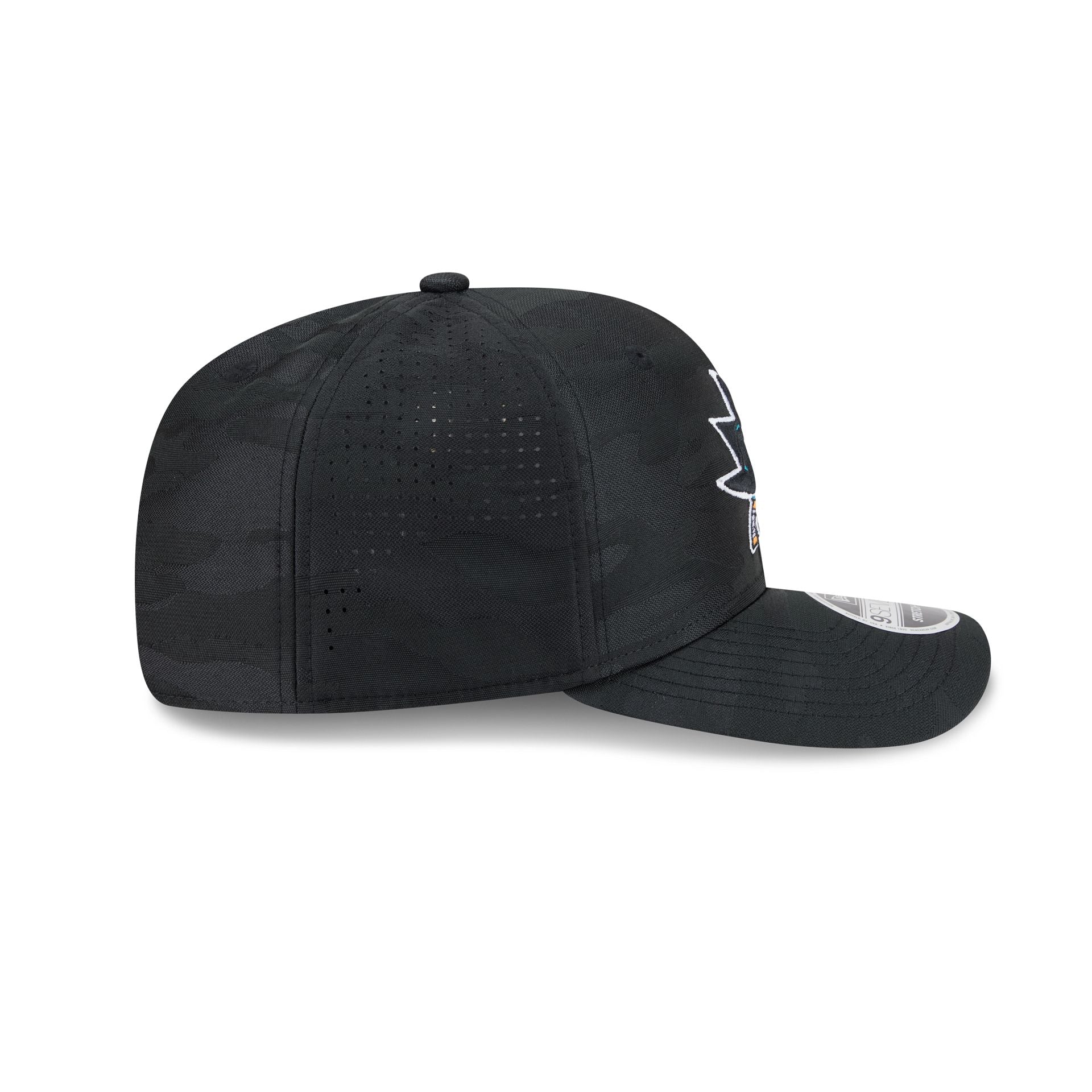 San Jose Sharks Black Camo Performance 9SEVENTY Stretch-Snap Hat