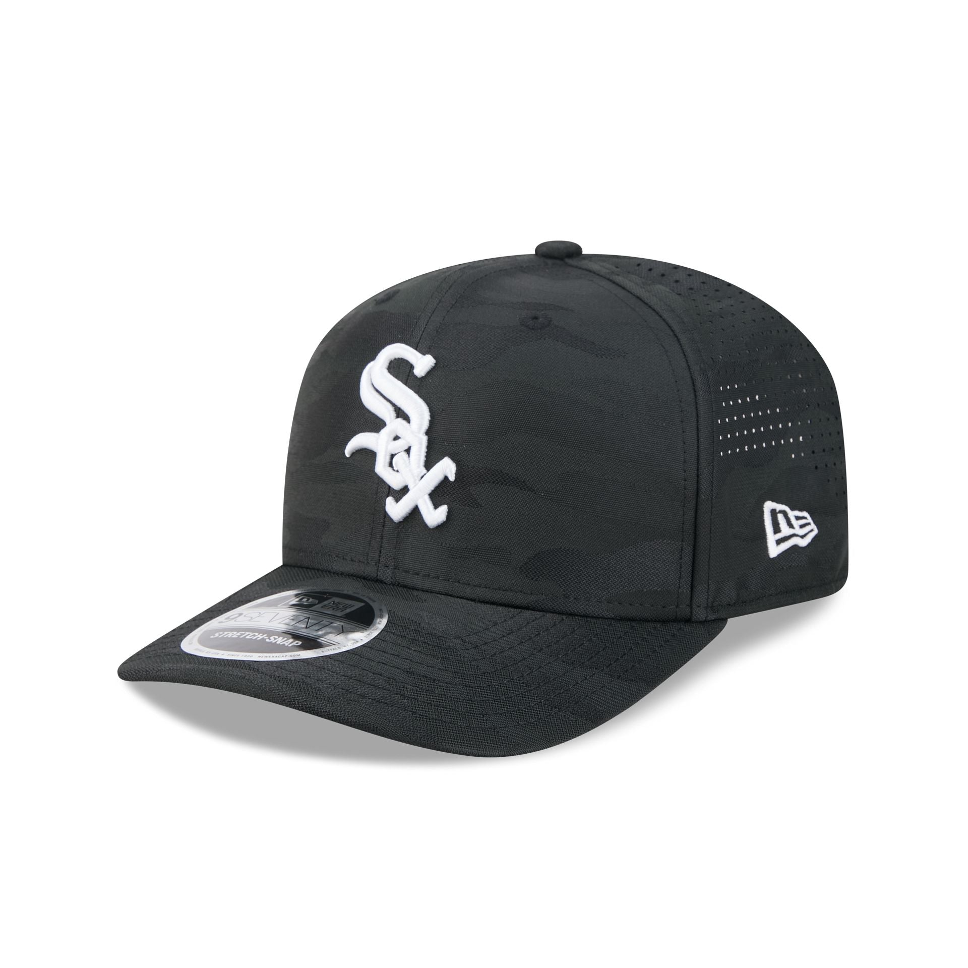Chicago White Sox Black Camo Performance 9SEVENTY Stretch-Snap Hat