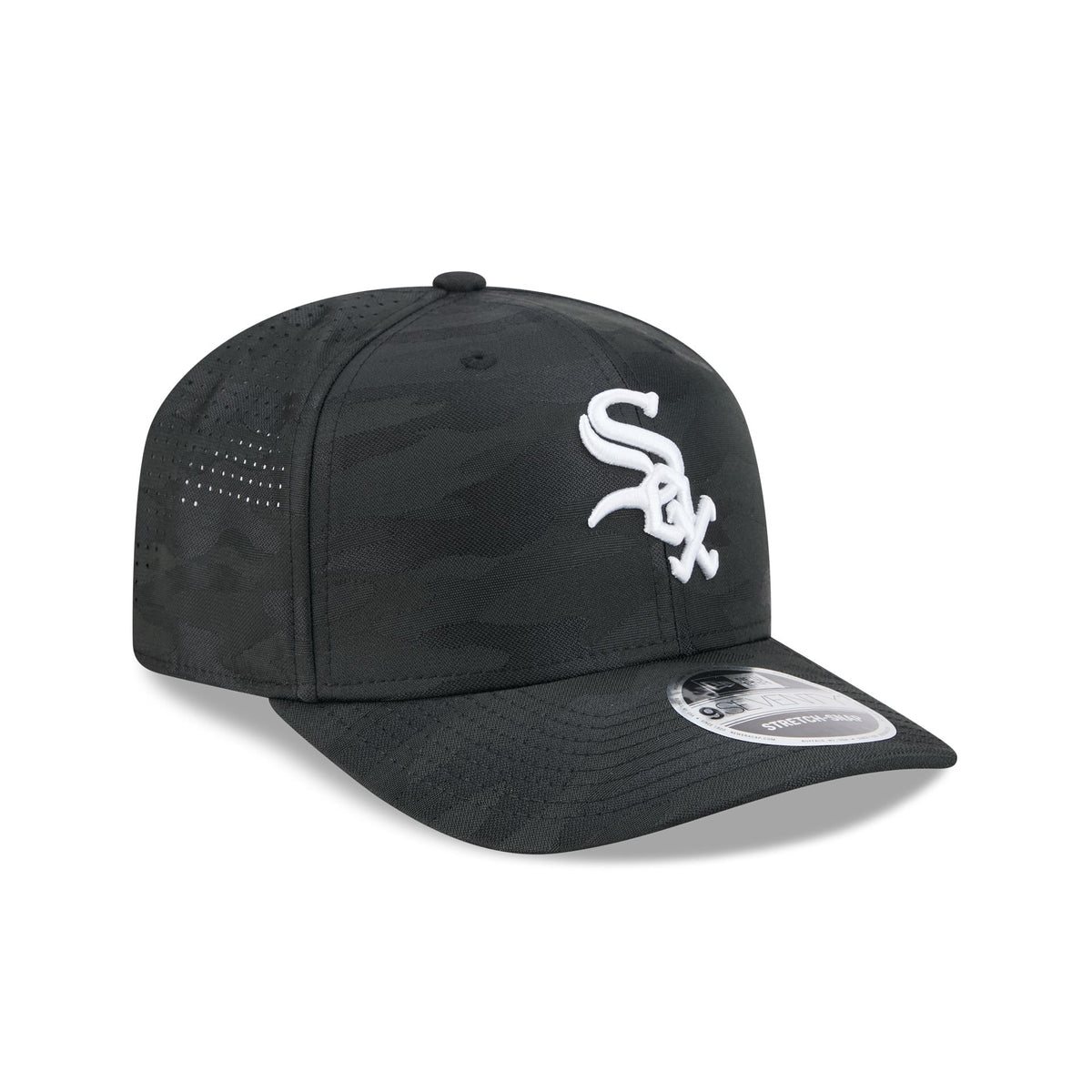Chicago White Sox Black Camo Performance 9SEVENTY Stretch-Snap Hat