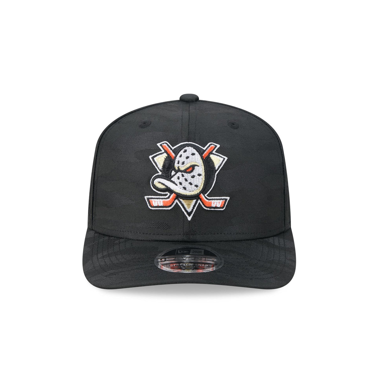 Anaheim Ducks Black Camo Performance 9SEVENTY Stretch-Snap Hat
