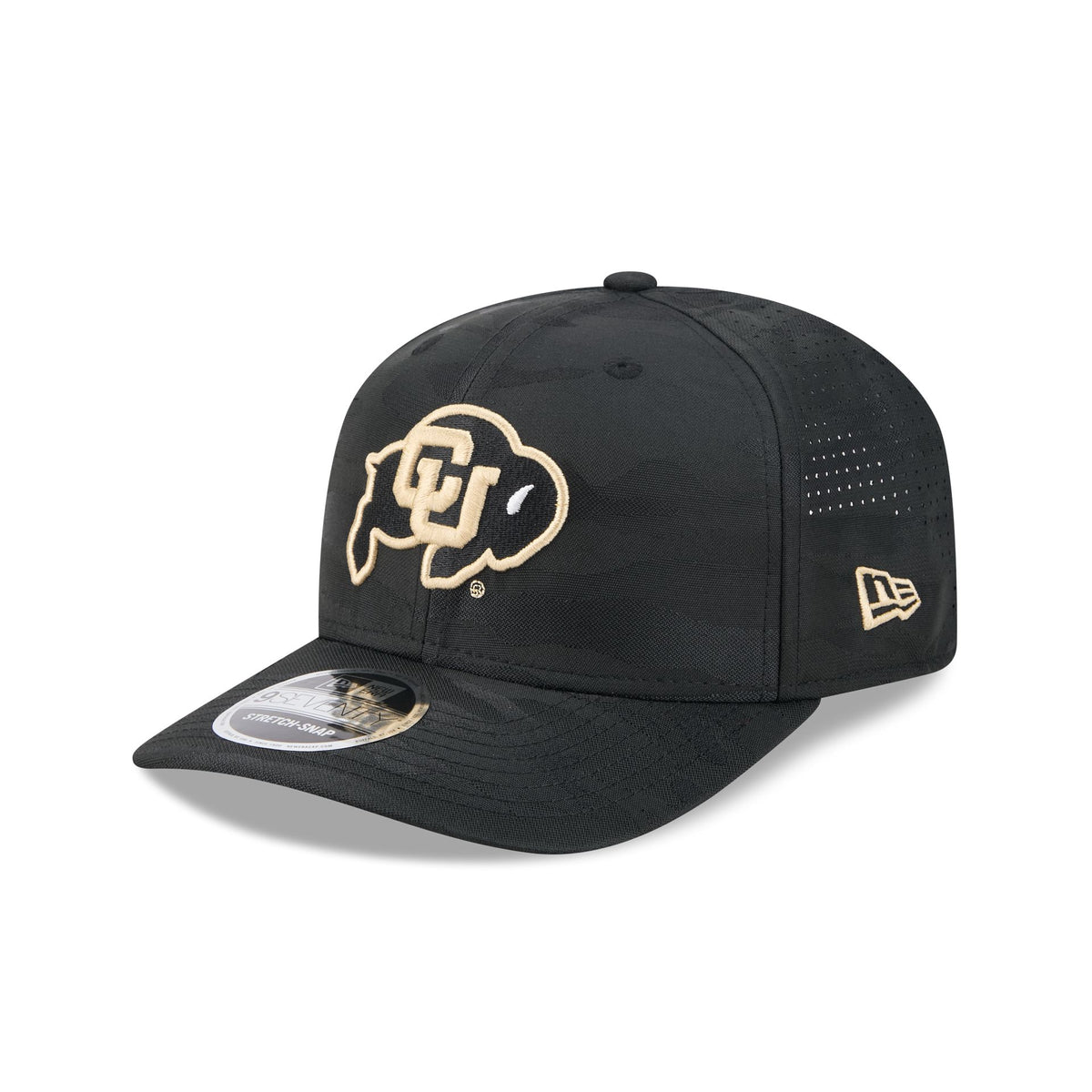 Colorado Buffaloes Black Camo Performance 9SEVENTY Stretch-Snap Hat