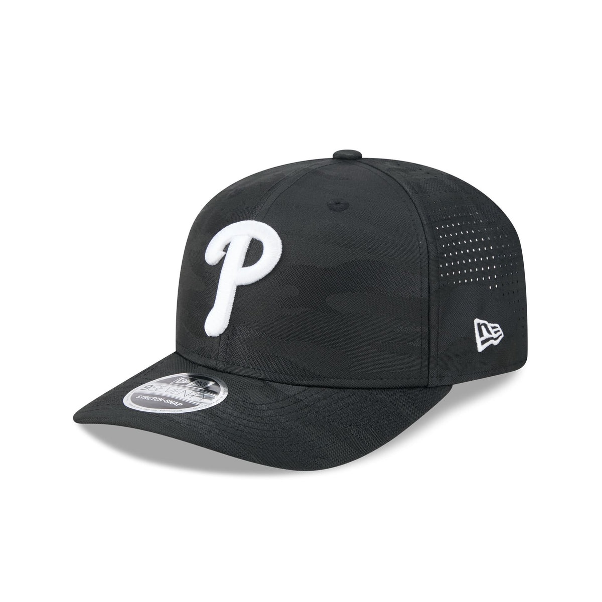 Philadelphia Phillies Black Camo Performance 9SEVENTY Stretch-Snap Hat