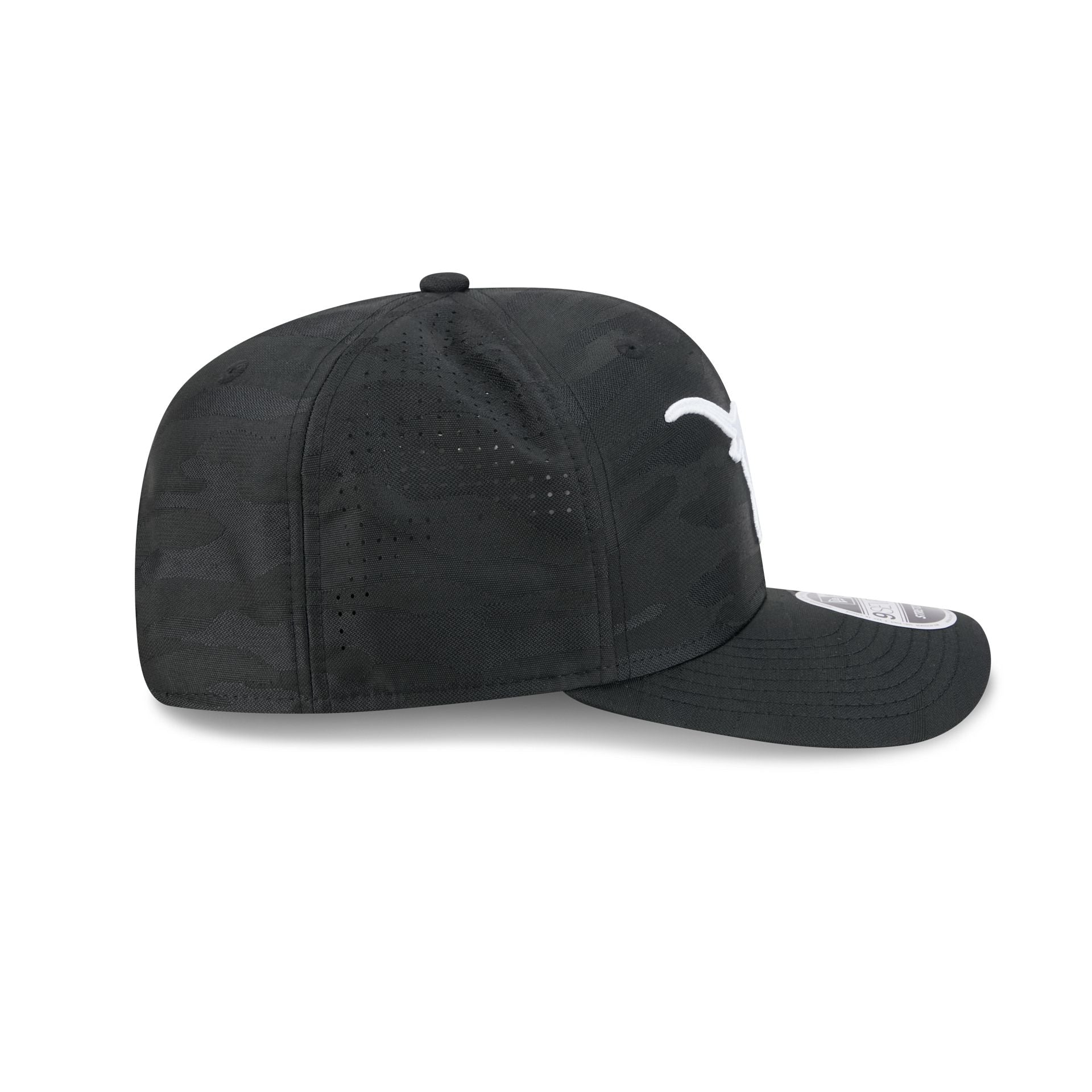 Texas Longhorns Black Camo Performance 9SEVENTY Stretch-Snap Hat