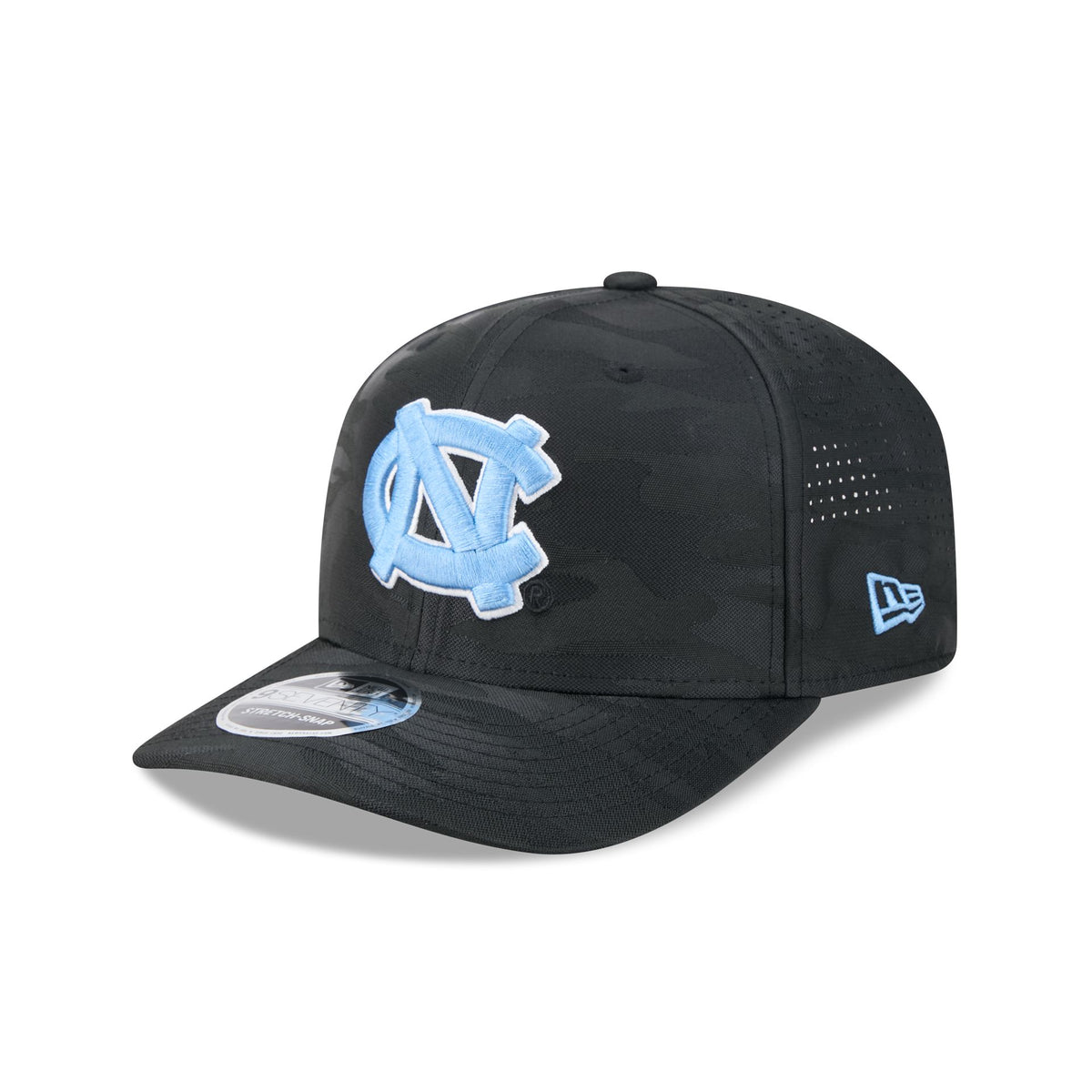 North Carolina Tar Heels Black Camo Performance 9SEVENTY Stretch-Snap Hat