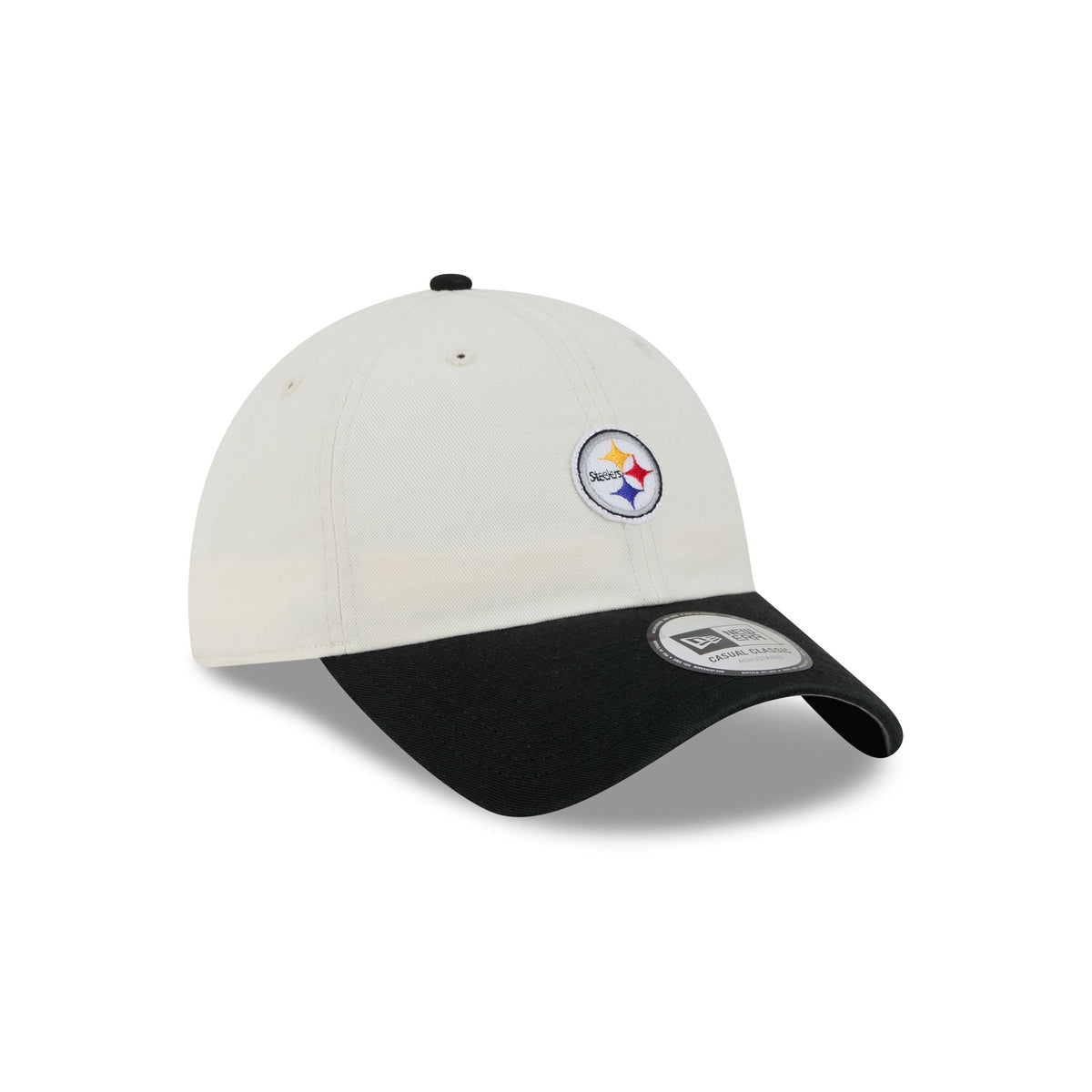 Pittsburgh Steelers Mini Logo Chrome White Casual Classic Adjustable Hat