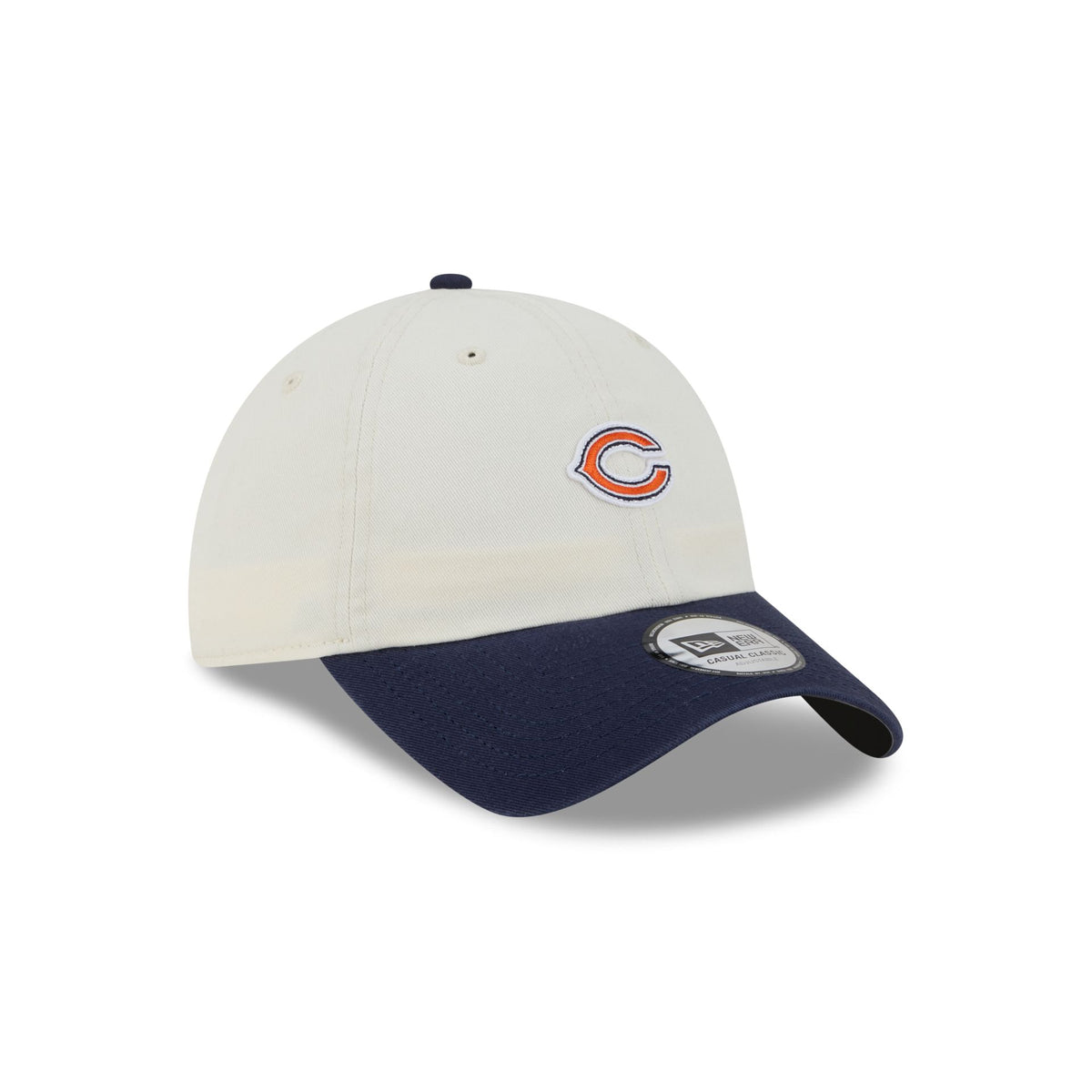 Chicago Bears Mini Logo Chrome White Casual Classic Adjustable Hat