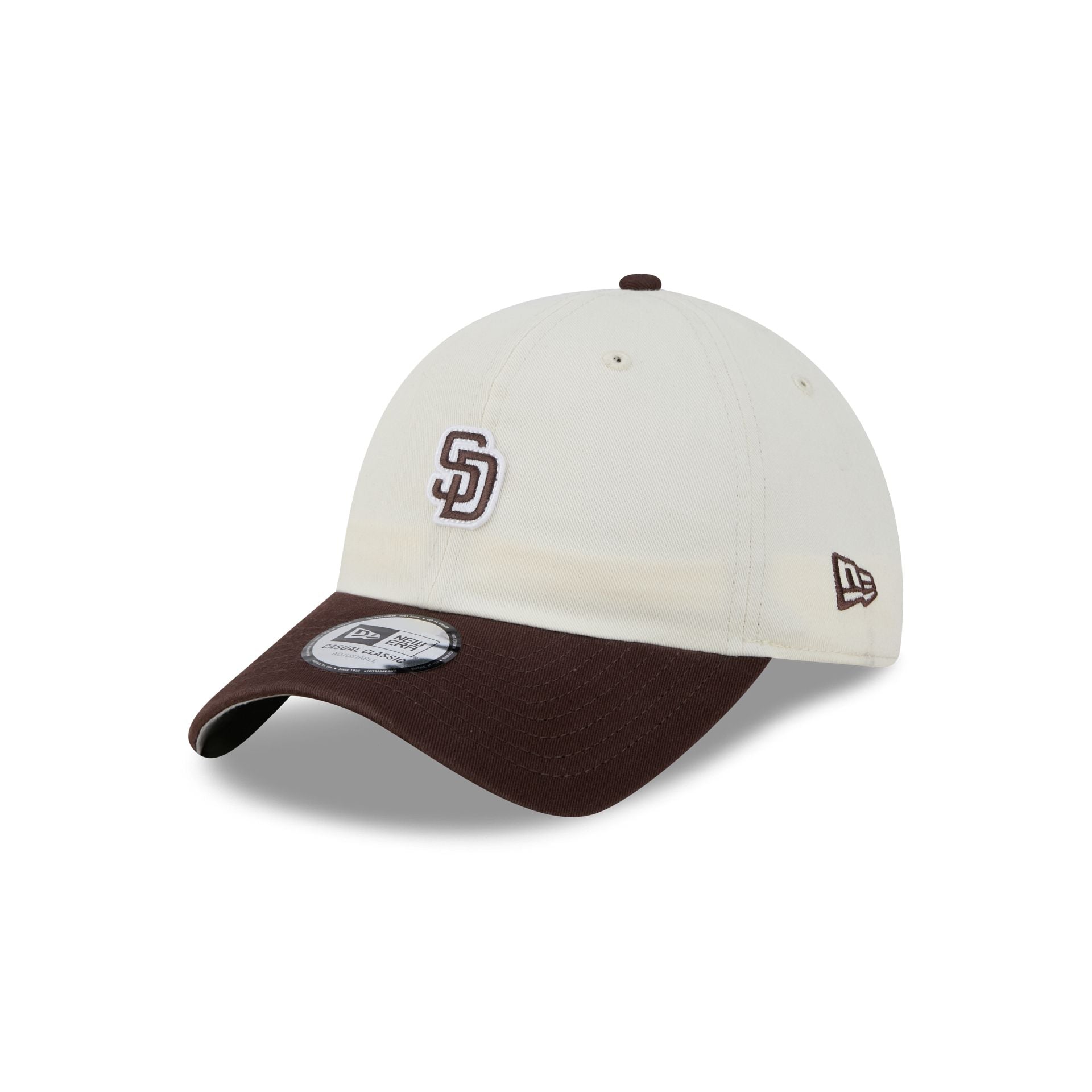 San Diego Padres Mini Logo Chrome White Casual Classic Adjustable Hat