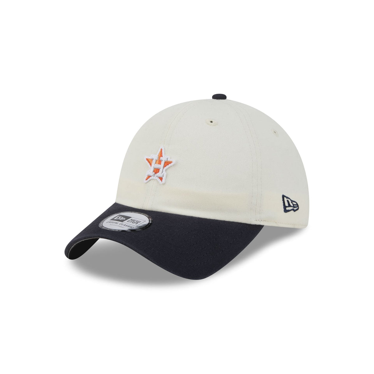 Houston Astros Mini Logo Chrome White Casual Classic Adjustable Hat