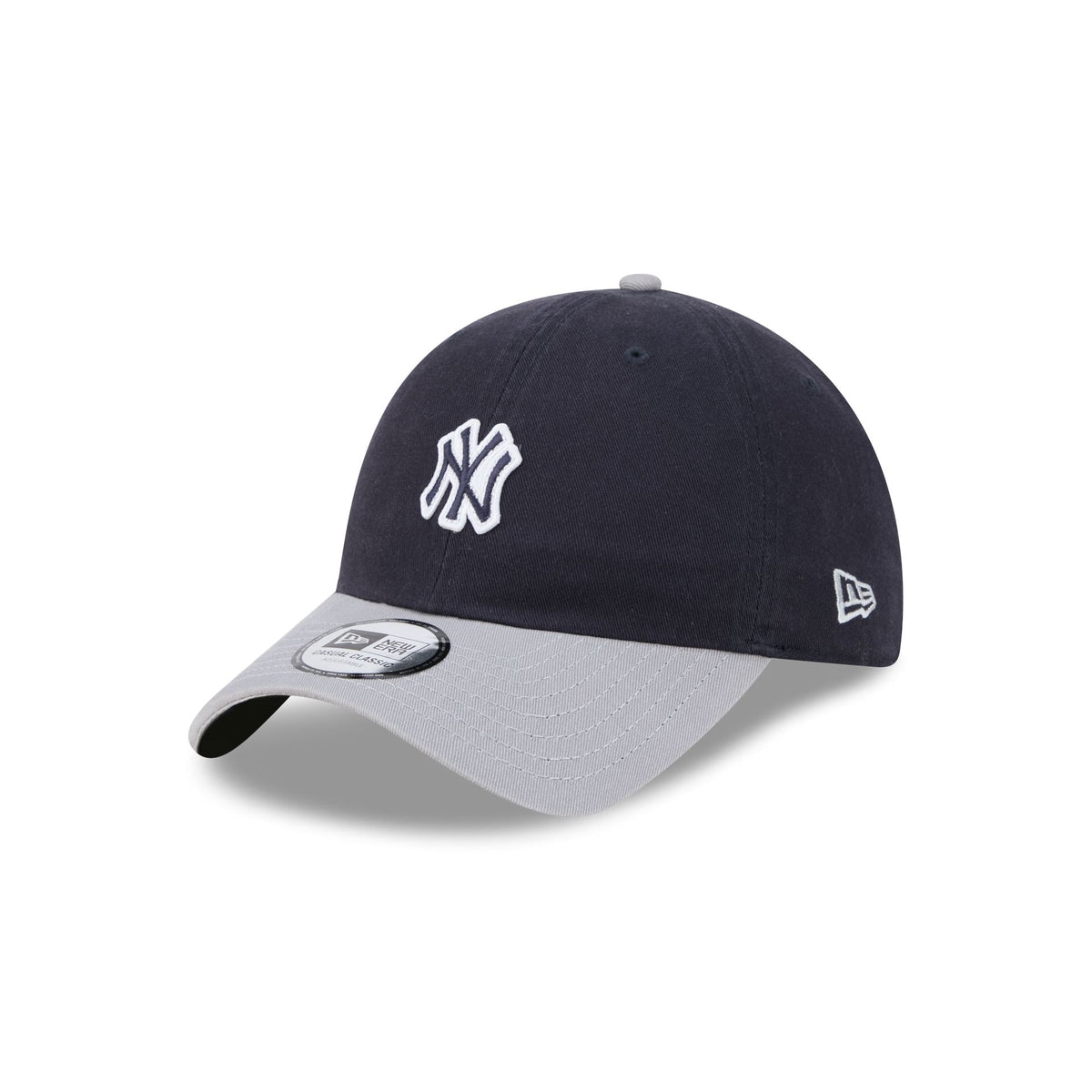 New York Yankees Mini Logo Two Tone Casual Classic Adjustable Hat
