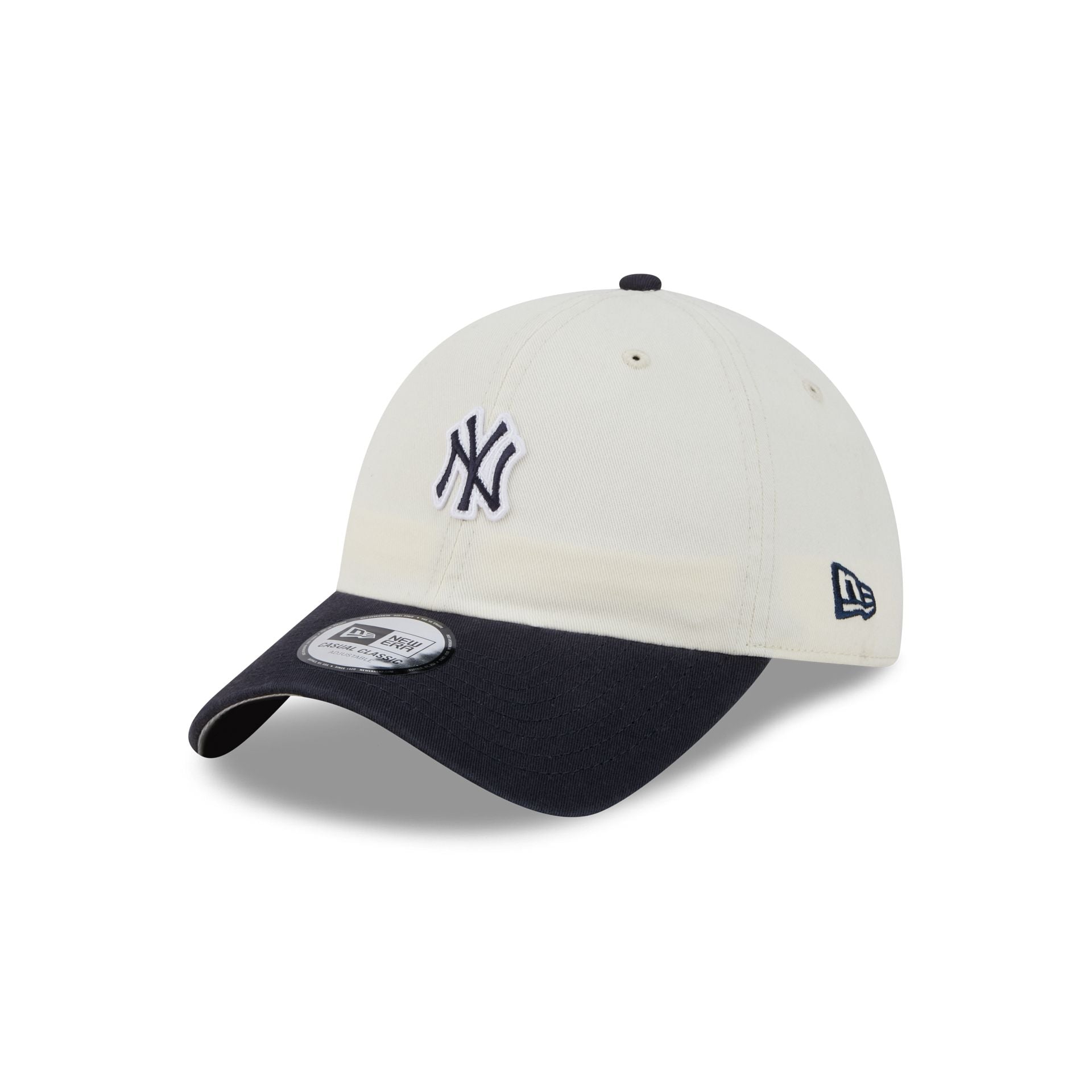 New York Yankees Mini Logo Chrome White Casual Classic Adjustable Hat