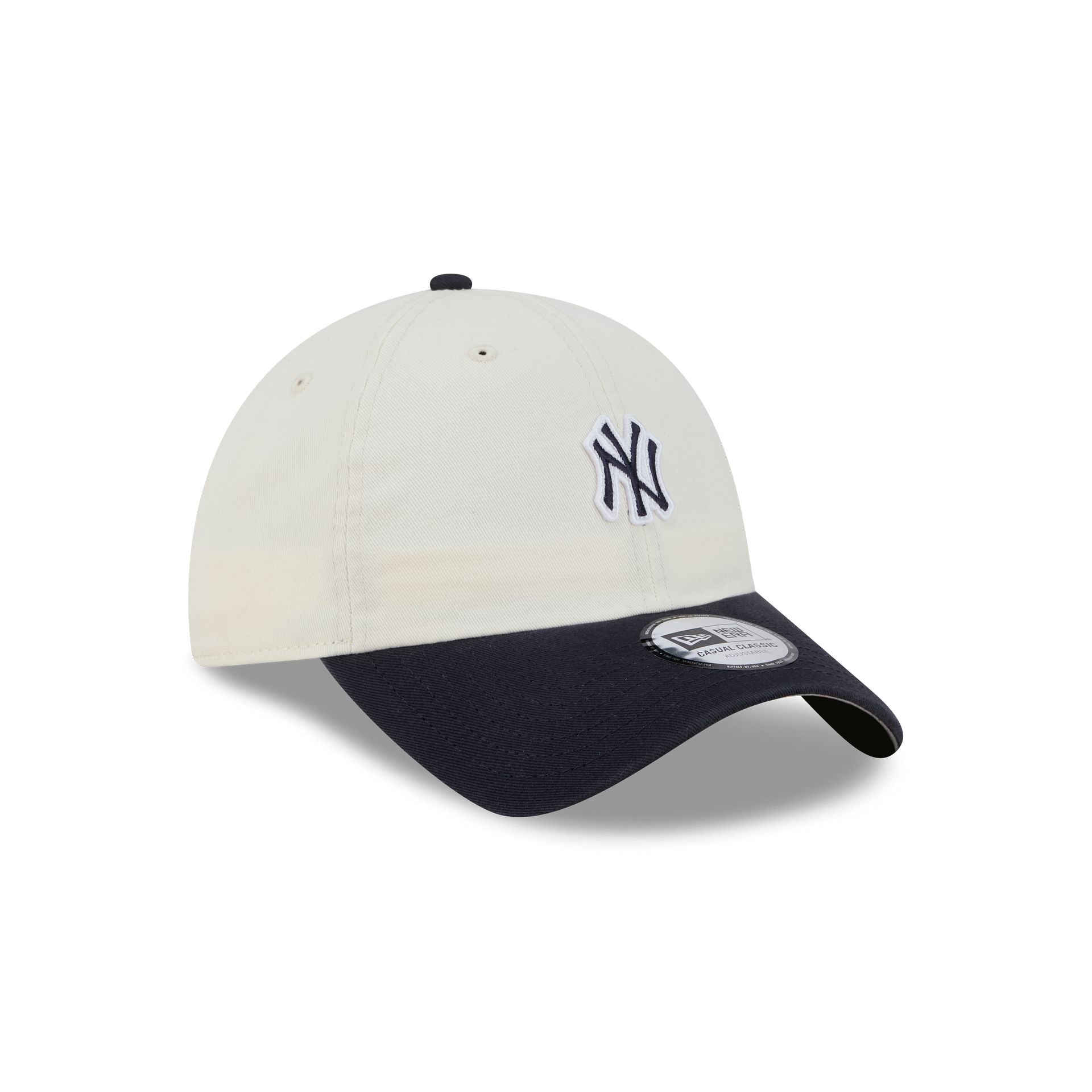 New York Yankees Mini Logo Chrome White Casual Classic Adjustable Hat