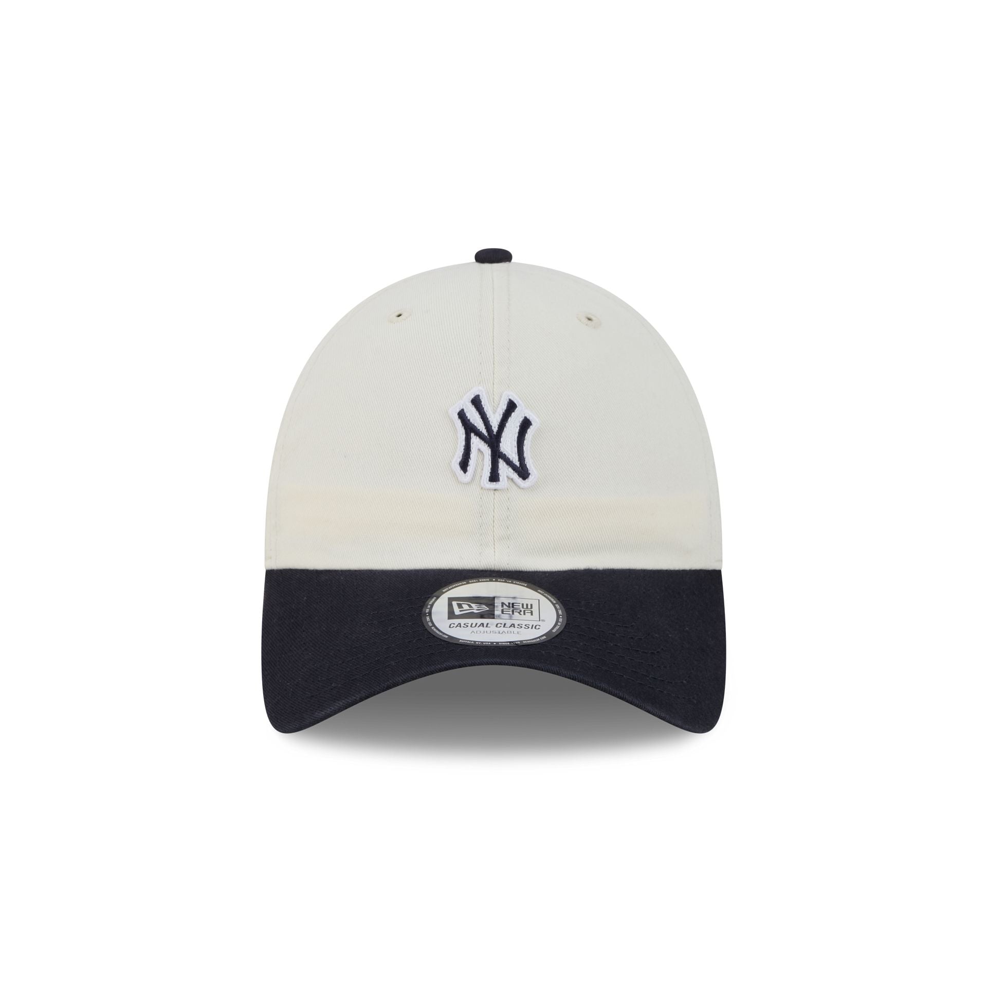 New York Yankees Mini Logo Chrome White Casual Classic Adjustable Hat