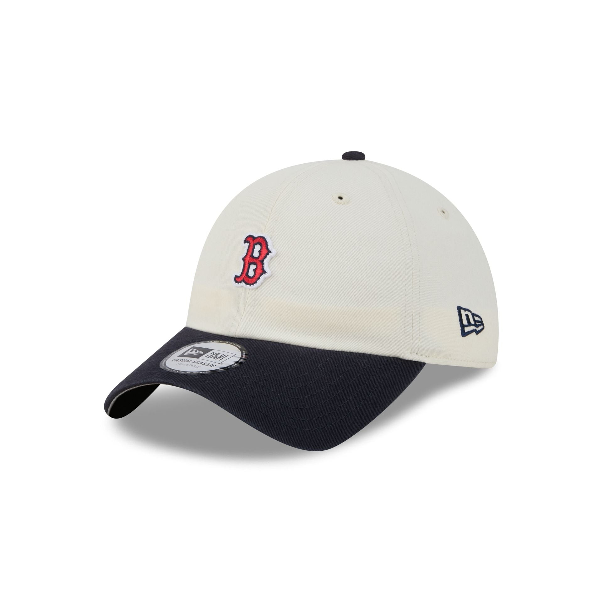 Boston Red Sox Mini Logo Chrome White Casual Classic Adjustable Hat