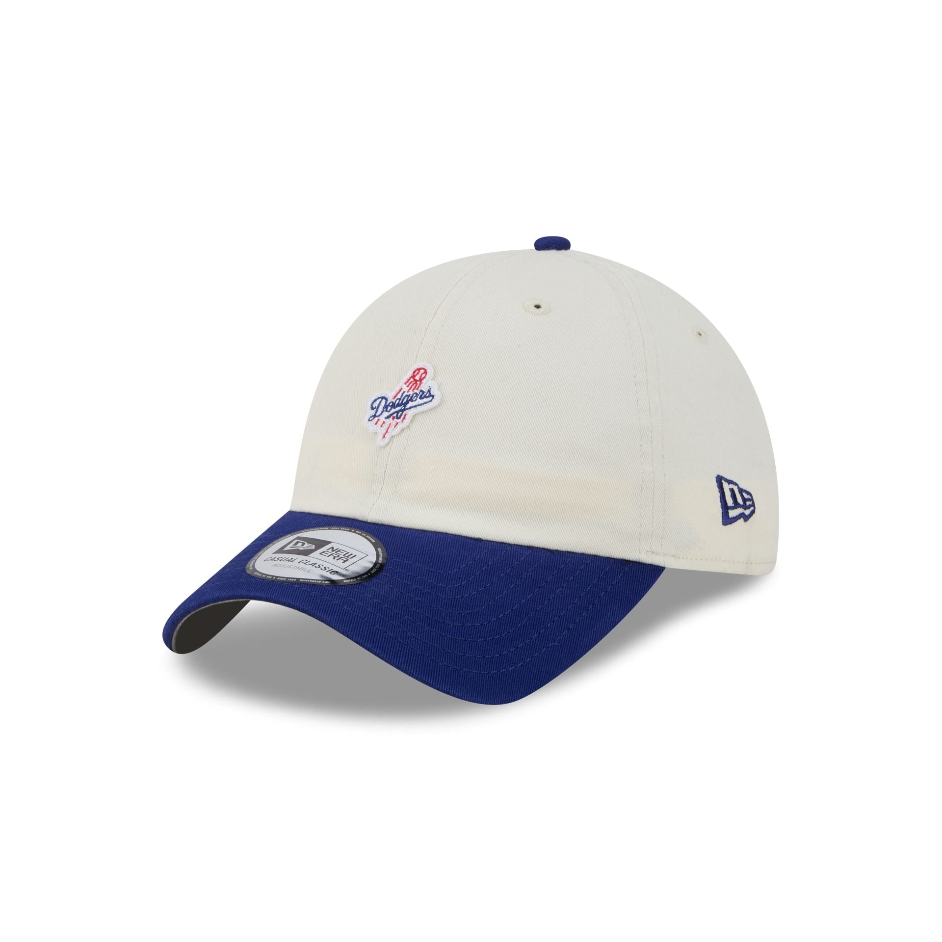 Los Angeles Dodgers Mini Logo Chrome White Casual Classic Adjustable Hat