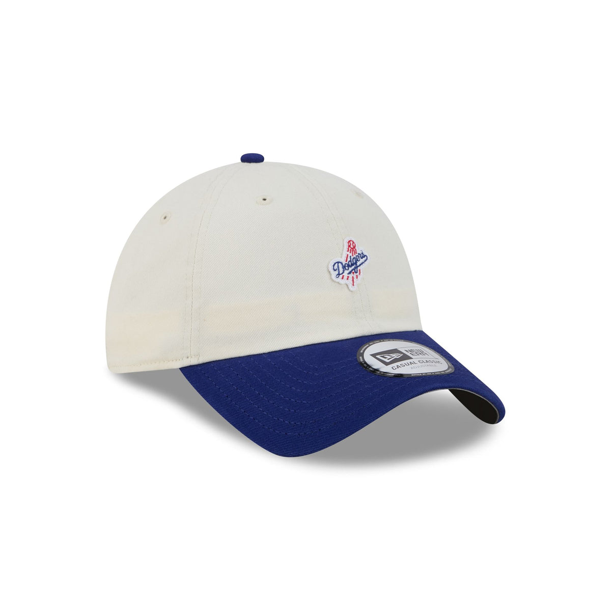 Los Angeles Dodgers Mini Logo Chrome White Casual Classic Adjustable Hat