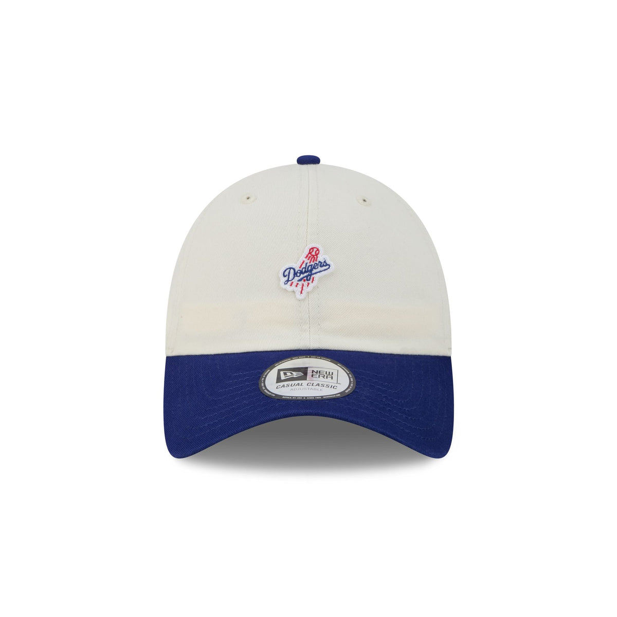 Los Angeles Dodgers Mini Logo Chrome White Casual Classic Adjustable Hat