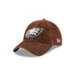 Philadelphia Eagles Washed Brown Corduroy Casual Classic Adjustable Hat