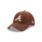 Atlanta Braves Washed Brown Corduroy Casual Classic Adjustable Hat
