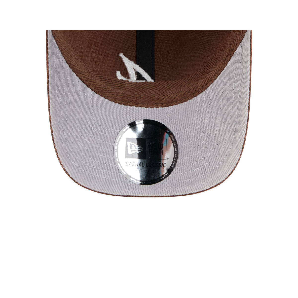 Atlanta Braves Washed Brown Corduroy Casual Classic Adjustable Hat
