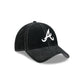 Atlanta Braves Washed Black Corduroy Casual Classic Adjustable Hat