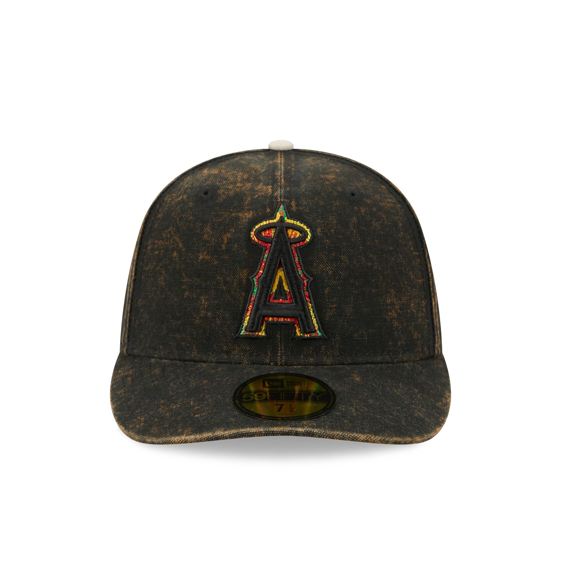Just Caps Tie Dye Logo Los Angeles Angels 59FIFTY Fitted Hat