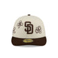 San Diego Padres Floral Outline 59FIFTY Fitted Hat