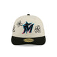 Miami Marlins Floral Outline 59FIFTY Fitted Hat