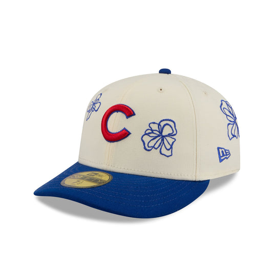 Chicago Cubs Floral Outline 59FIFTY Fitted Hat - New Era Cap