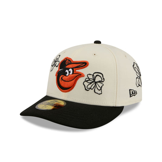 Baltimore Orioles Floral Outline 59FIFTY Fitted Hat - New Era Cap