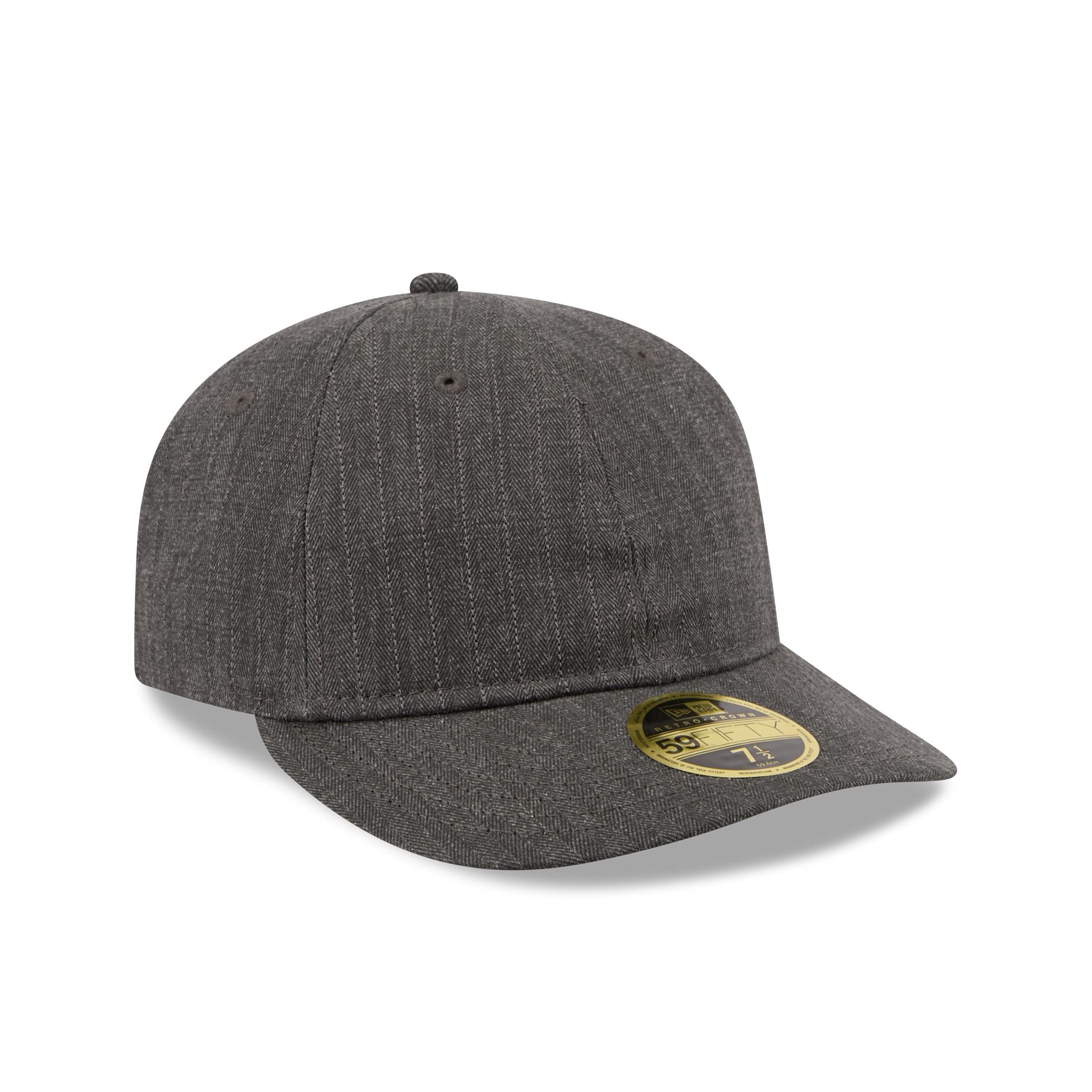 New Era Cap Herringbone Black Retro Crown 59FIFTY Fitted Hat