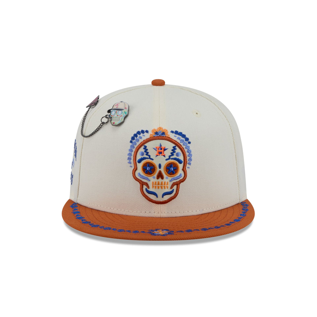 Houston Astros Day of the Dead Chrome White 59FIFTY Fitted Hat