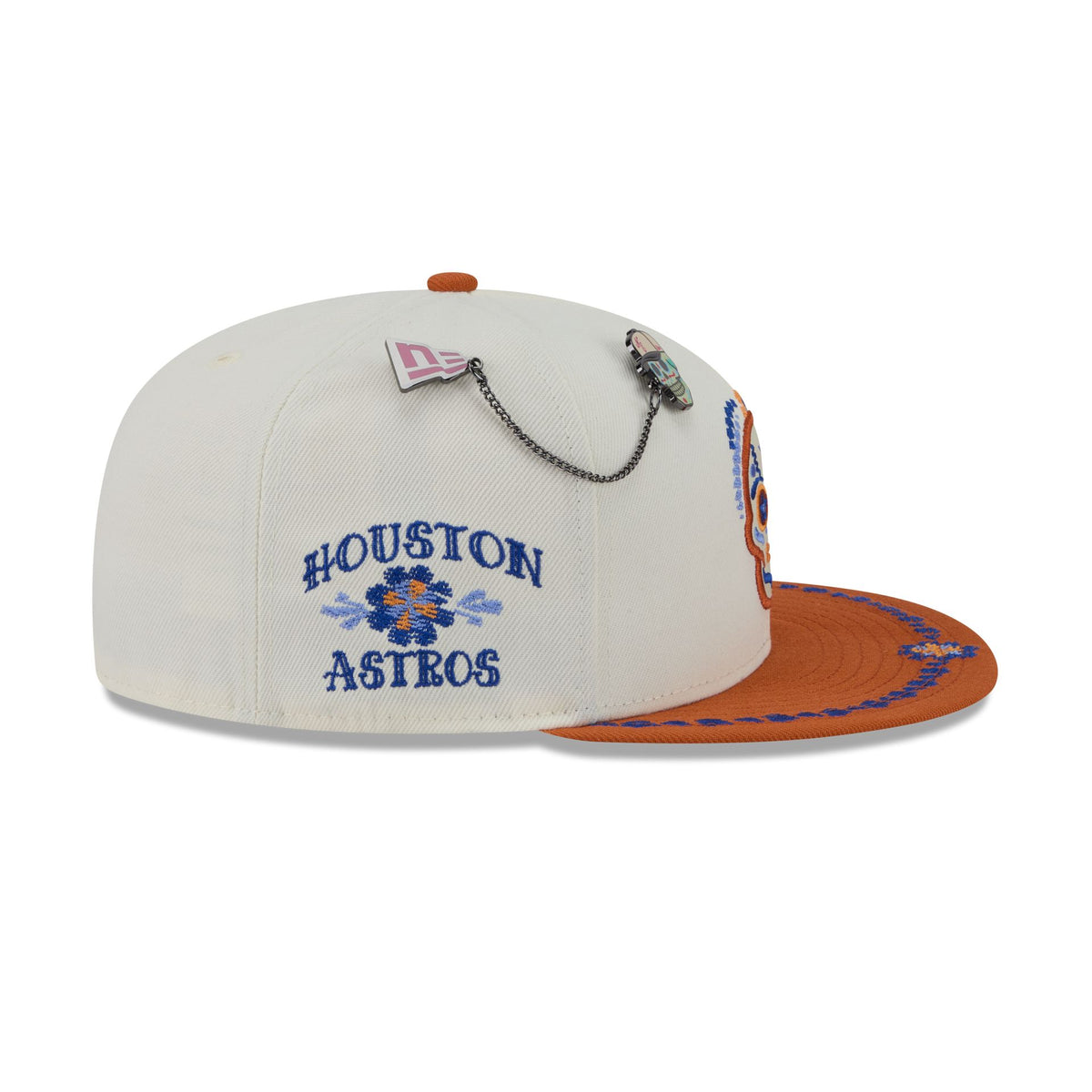 Houston Astros Day of the Dead Chrome White 59FIFTY Fitted Hat