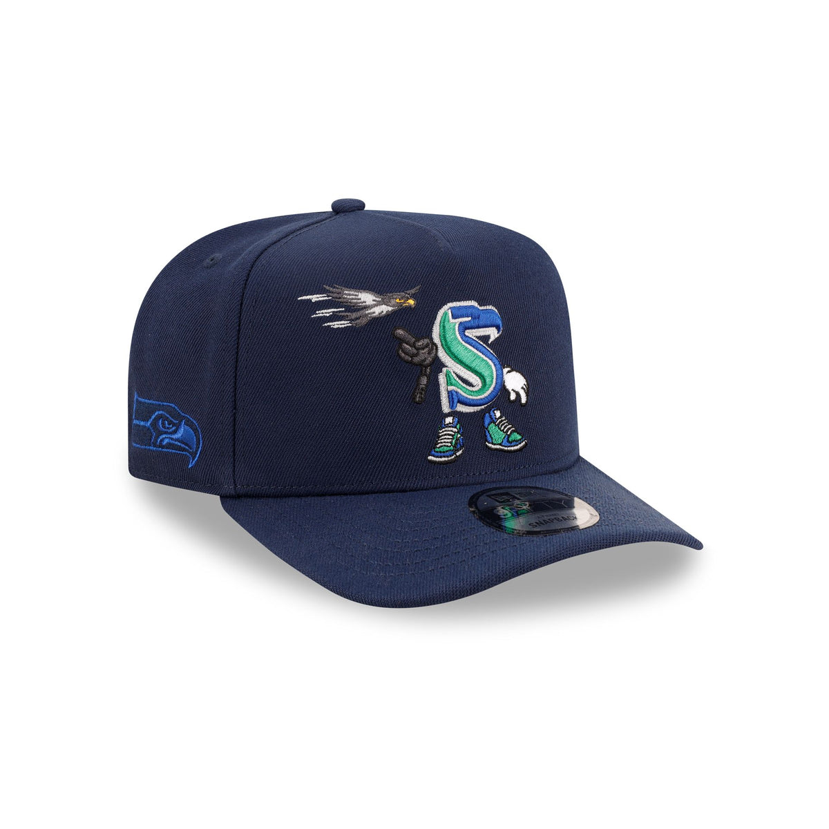 Seattle Seahawks Cartoon 9FIFTY A-Frame Snapback Hat