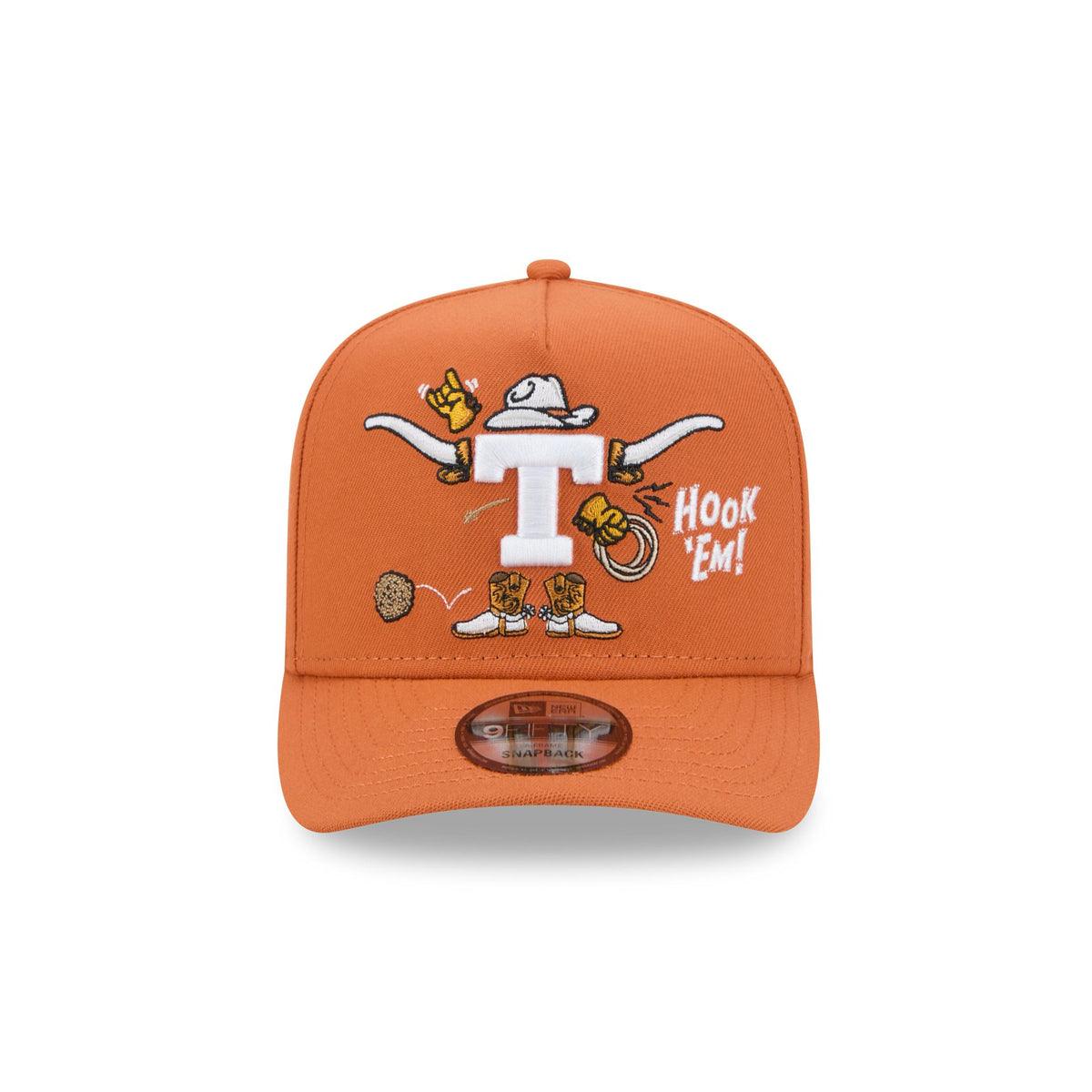 Texas Longhorns Cartoon 9FIFTY A-Frame Snapback Hat