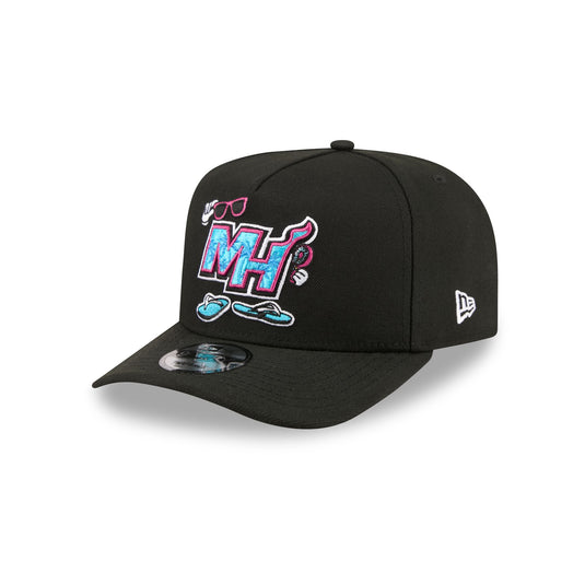 Miami Heat Cartoon 9FIFTY A-Frame Snapback Hat
