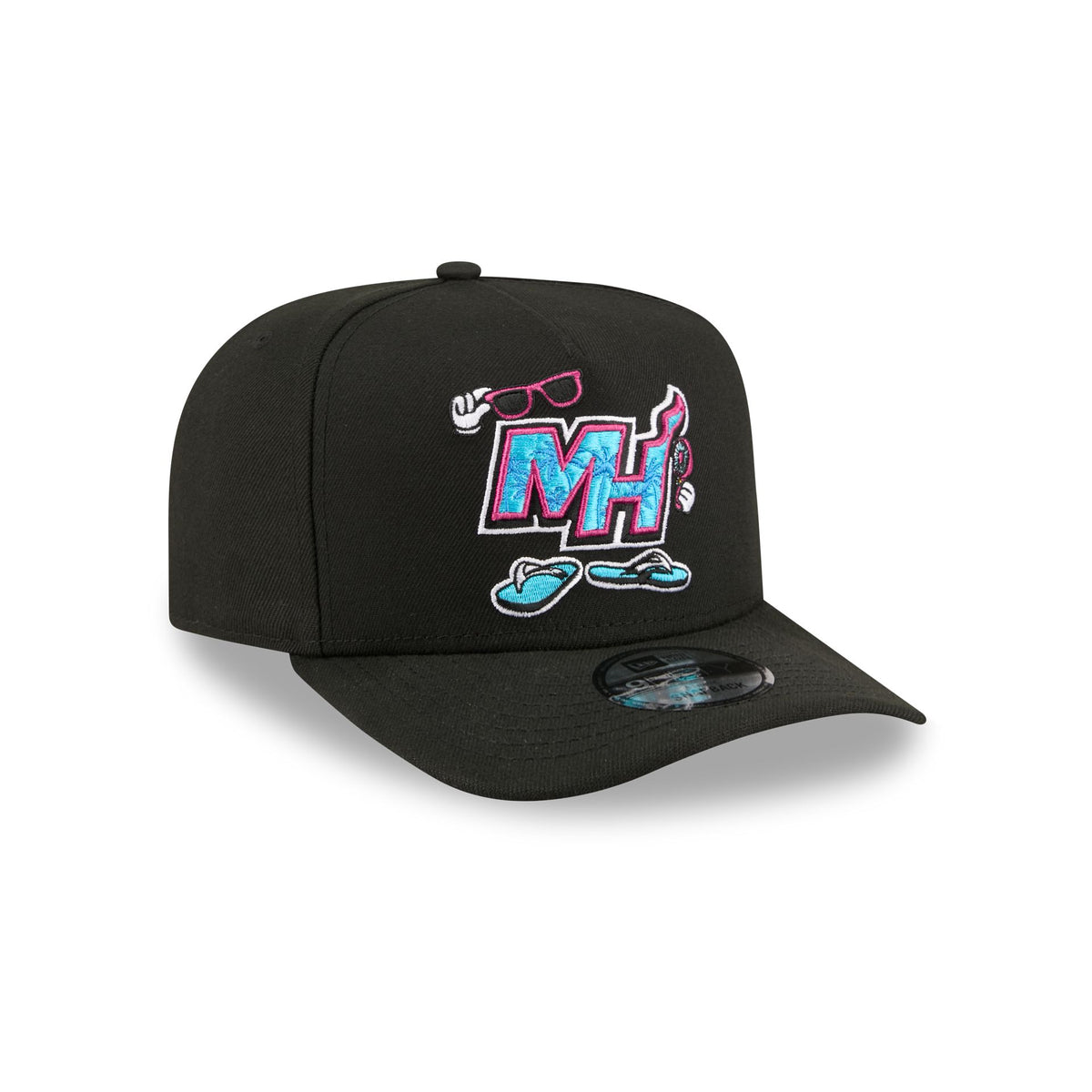 Miami Heat Cartoon 9FIFTY A-Frame Snapback Hat