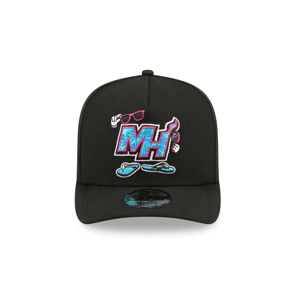Miami Heat Cartoon 9FIFTY A-Frame Snapback Hat