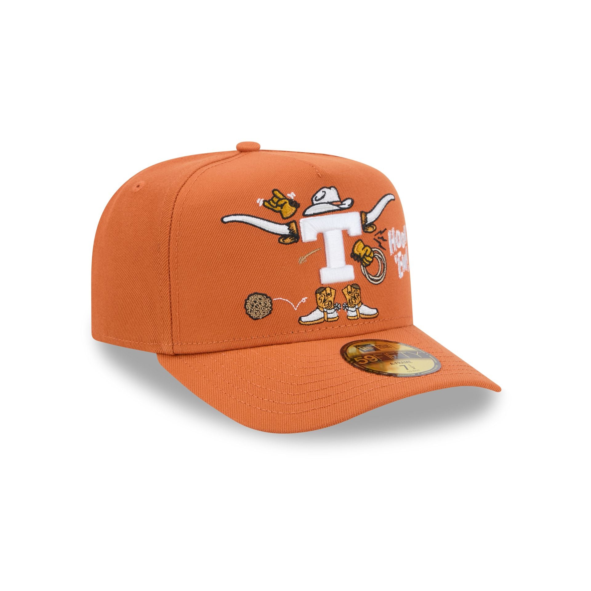 Texas Longhorns Cartoon 59FIFTY A-Frame Fitted Hat