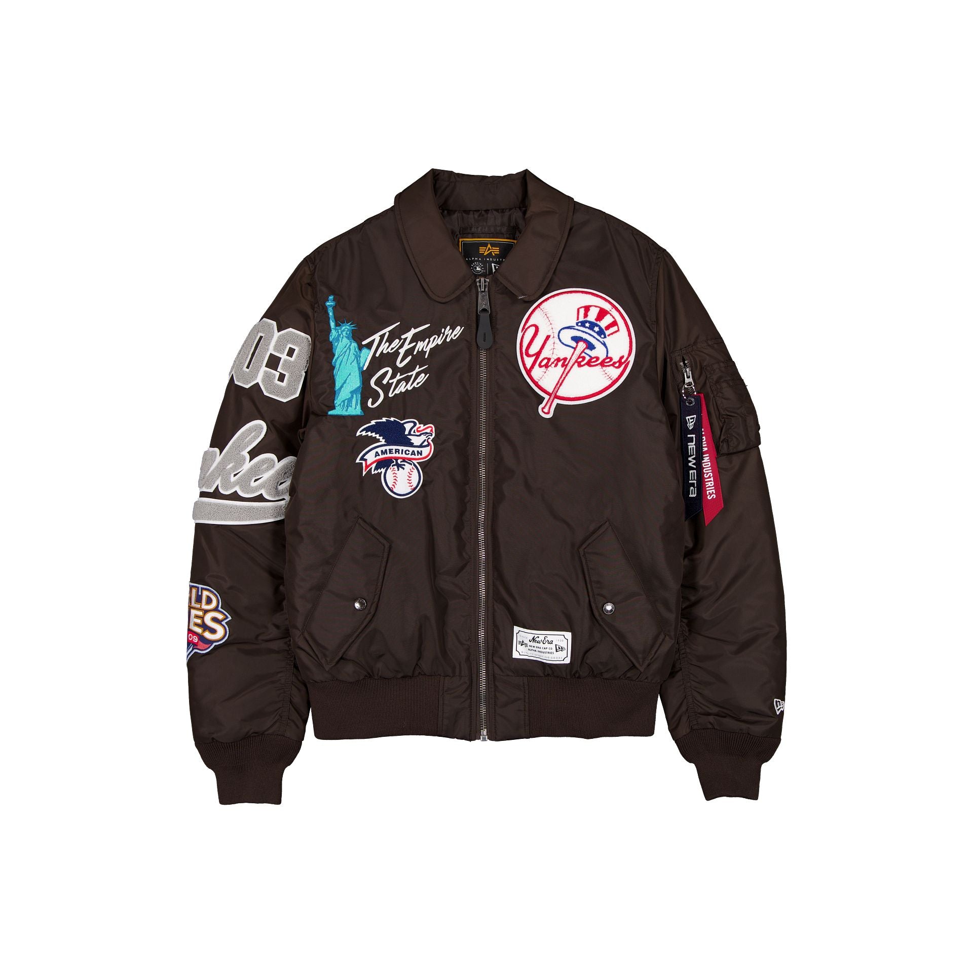 Alpha Industries x New York Yankees Brown MA-1 Flight Jacket
