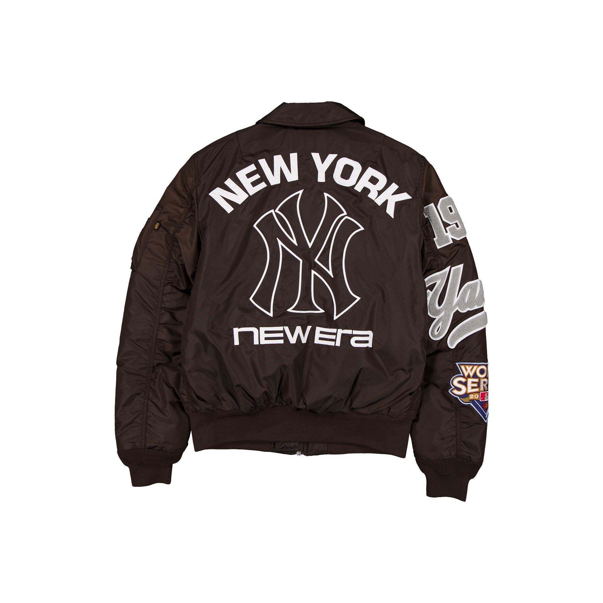 Alpha Industries x New York Yankees Brown MA-1 Flight Jacket