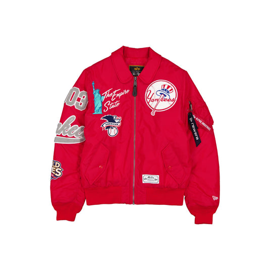 Alpha Industries x New York Yankees Scarlet MA-1 Flight Jacket