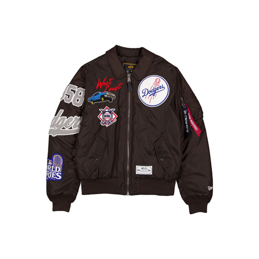 Alpha Industries x Los Angeles Dodgers Brown MA-1 Flight Jacket