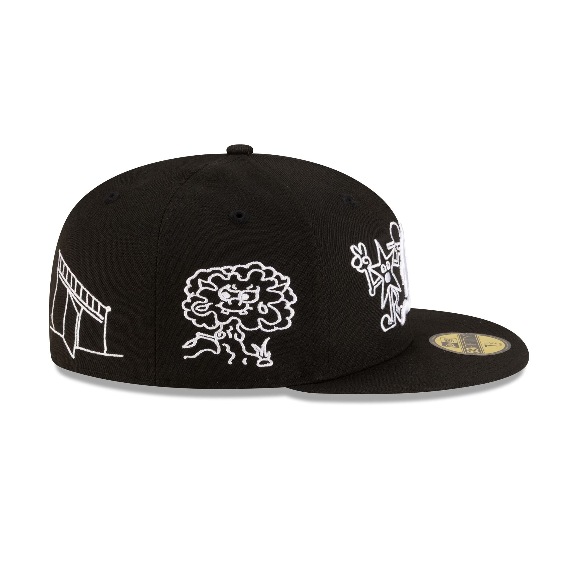 MOROHA ロゴ刺繍 キャップ 黒 New Era Mora Black and White 59FIFTY Fitted Hat – New Era Cap